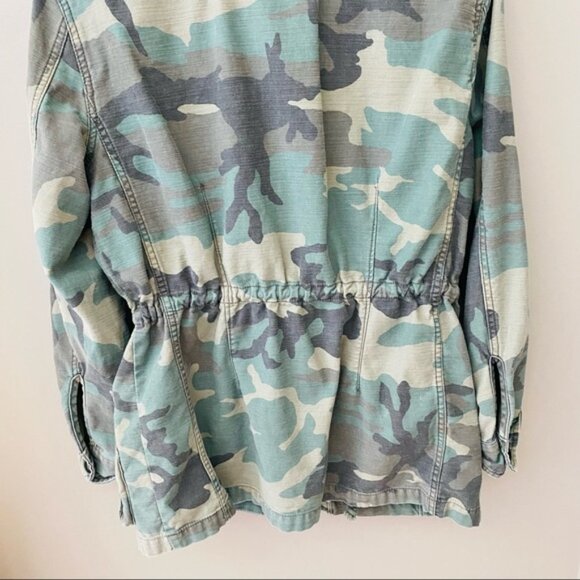 Free People Not Your Brother's Jacket Camo Green Sz Small - Picture 9 of 9